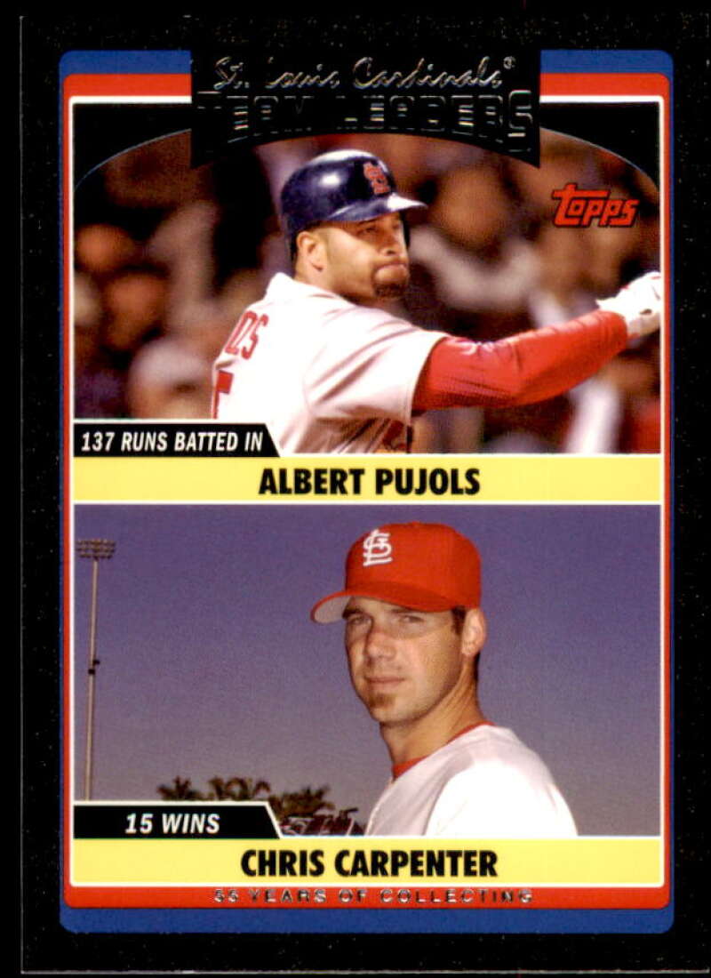 Albert Pujols/Chris Carpenter Card 2006 Topps Update Black #UH296 Image 1