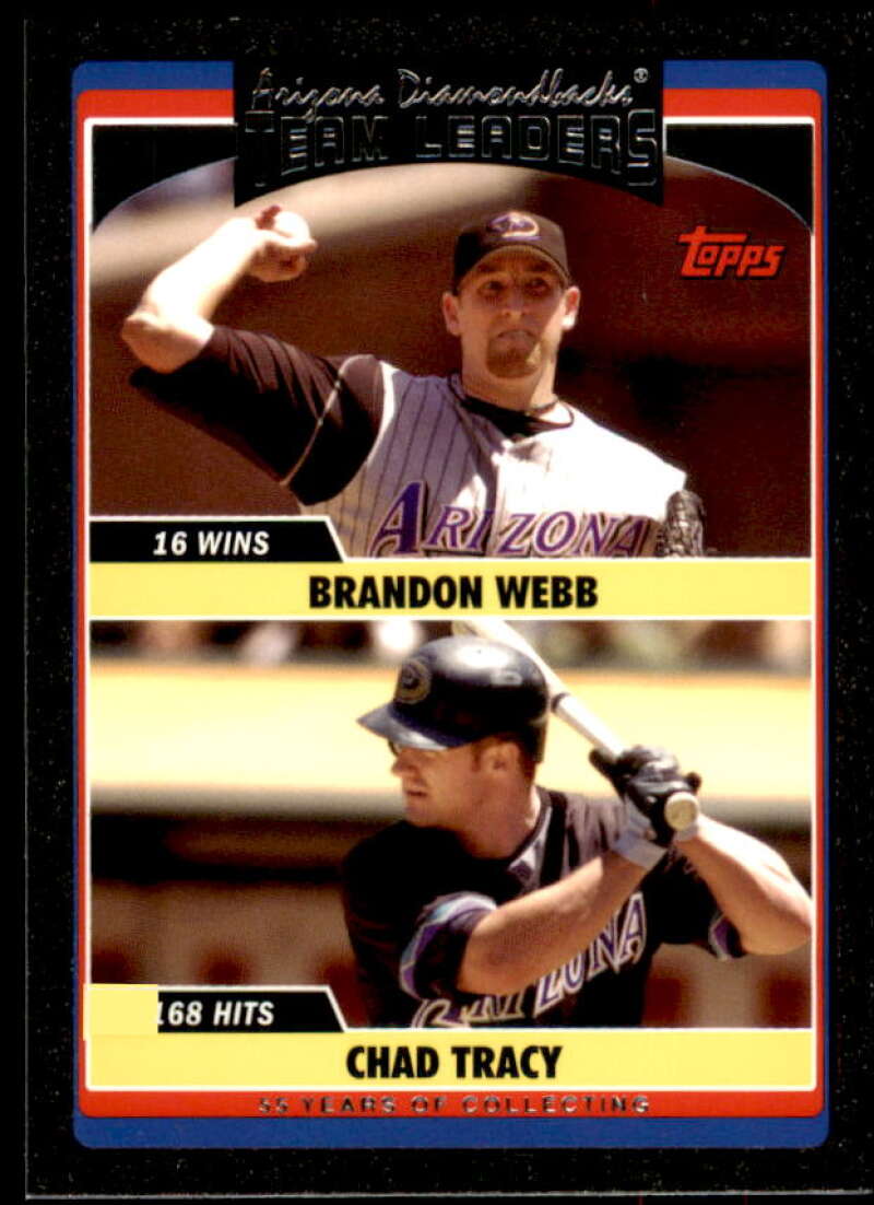 Brandon Webb/Chad Tracy Card 2006 Topps Update Black #UH305 Image 1