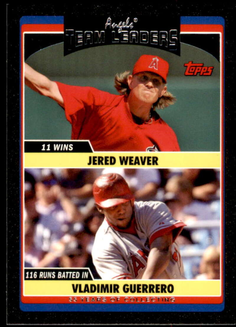 Jered Weaver/Vladimir Guerrero Card 2006 Topps Update Black #UH318 Image 1