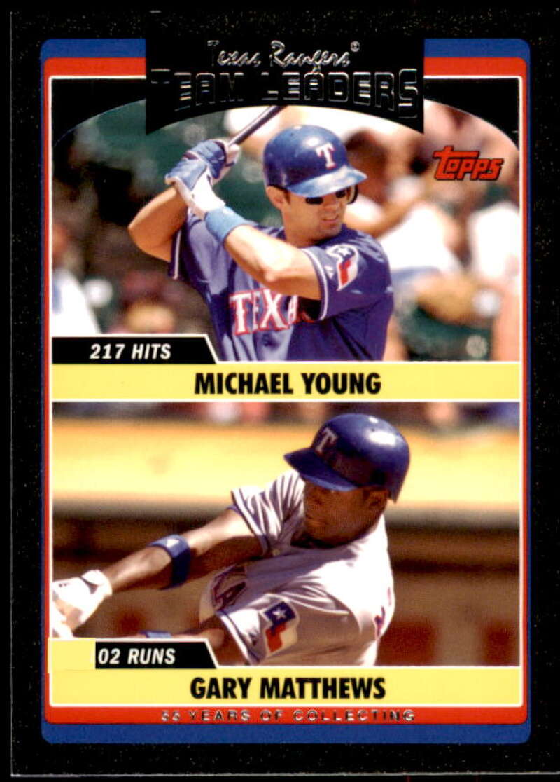 Michael Young/Gary Matthews Jr. Card 2006 Topps Update Black #UH319 Image 1