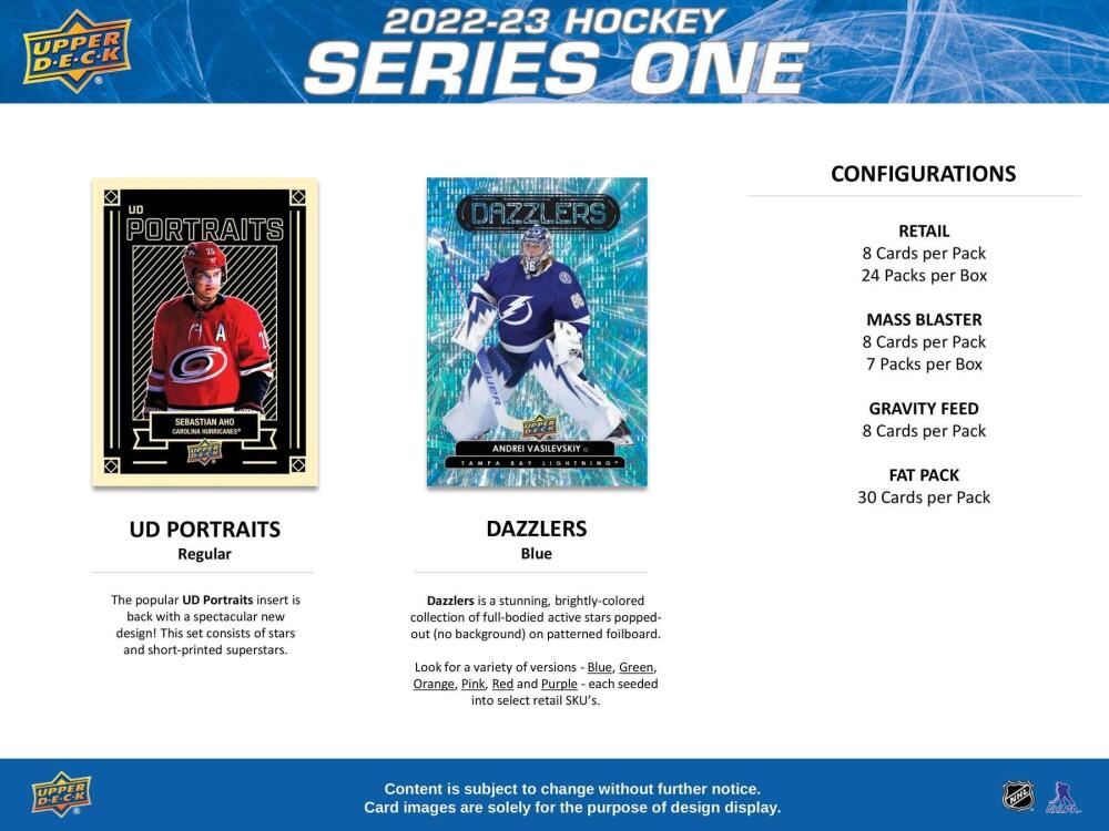 2022-23 Upper Deck Series 1 Hockey 7-Pack Blaster Box Image 5