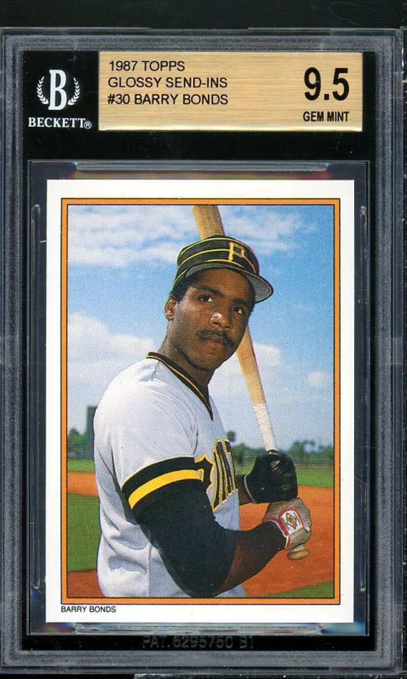 Barry Bonds Rookie Card 1987 Topps Glossy Send-Ins #30 BGS 9.5 (9.5 9.5 9.5 9.5) Image 1