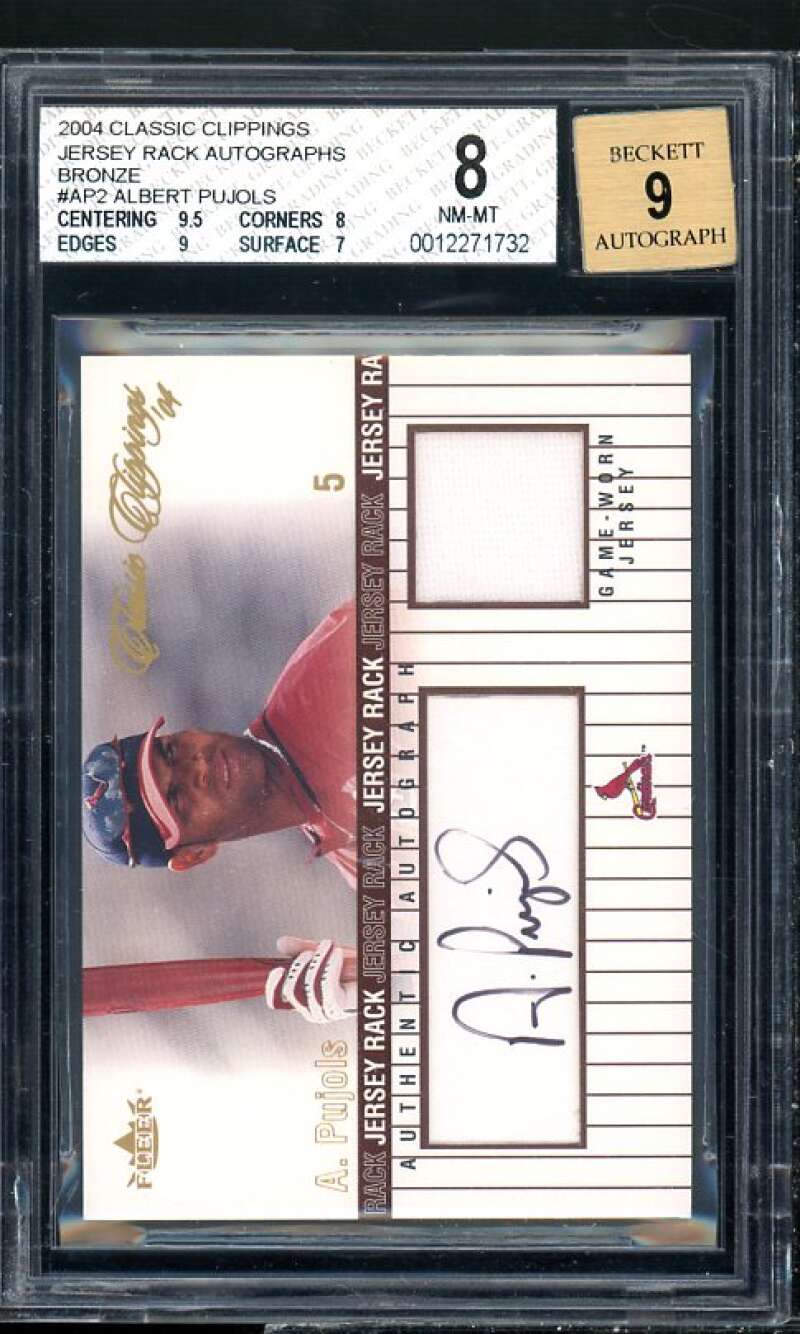 Albert Pujols Autographed 2004 Fleer Card (PSA)