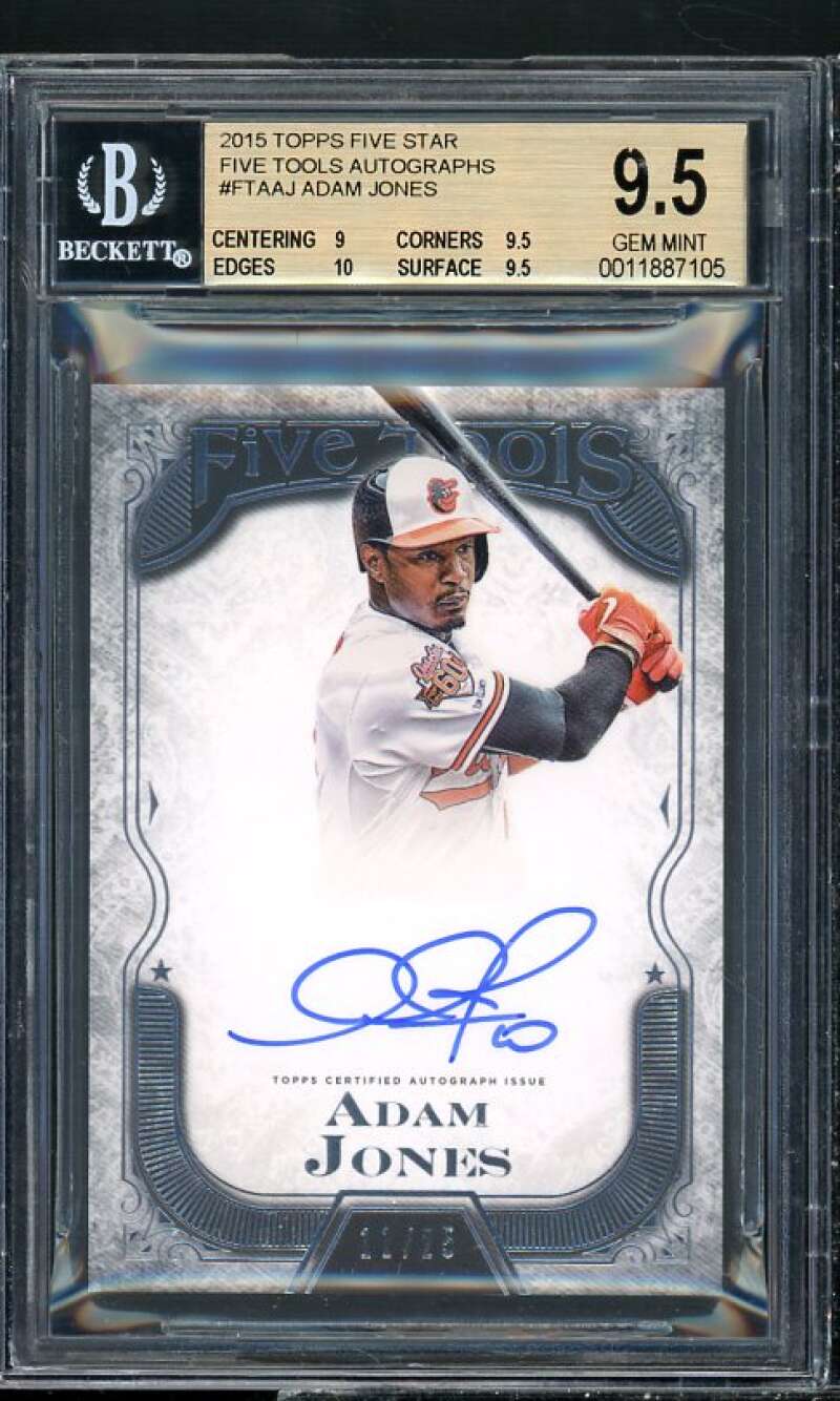 Chris Davis Card 2015 Topps Five Star Five Tool Autogaphs #FTAAJ (POP 1) BGS 9.5 Image 1