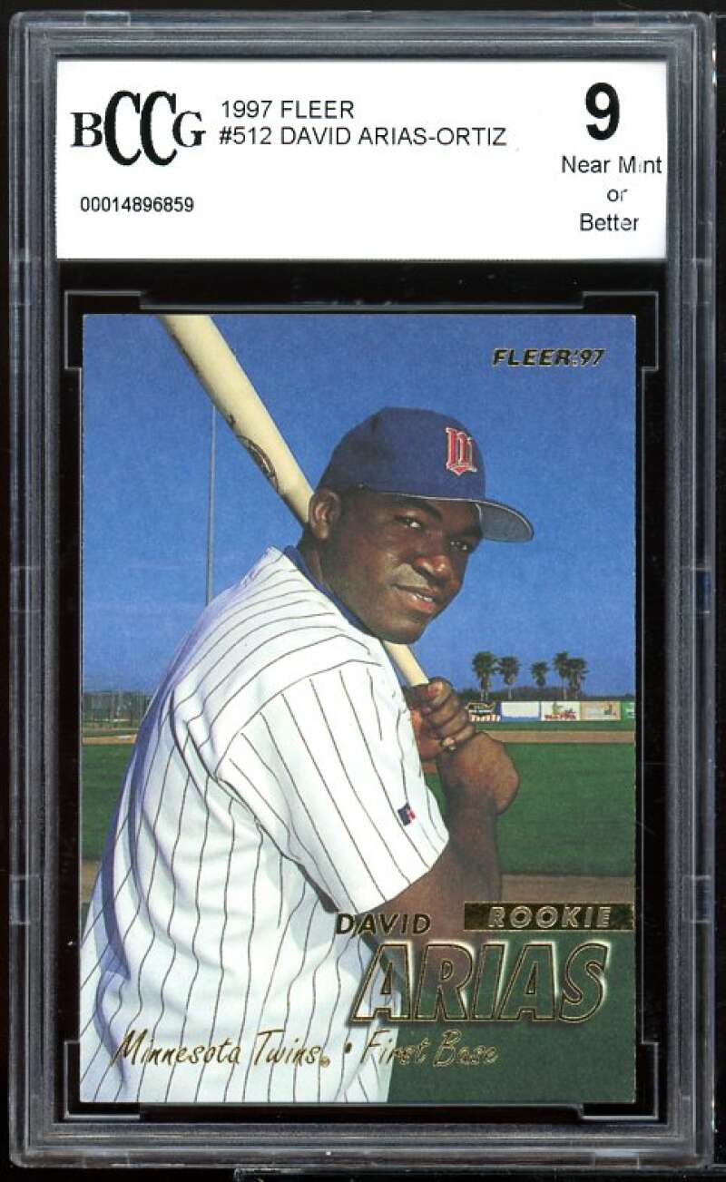 1997 Fleer #512 David Ortiz Rookie Card BGS BCCG 9 Near Mint+ Image 1