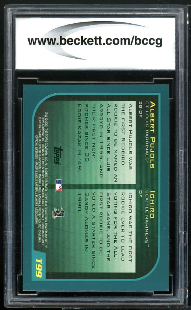 Ichiro & Albert Pujols 2001 Topps Traded Rookie Card #T99 (PSA