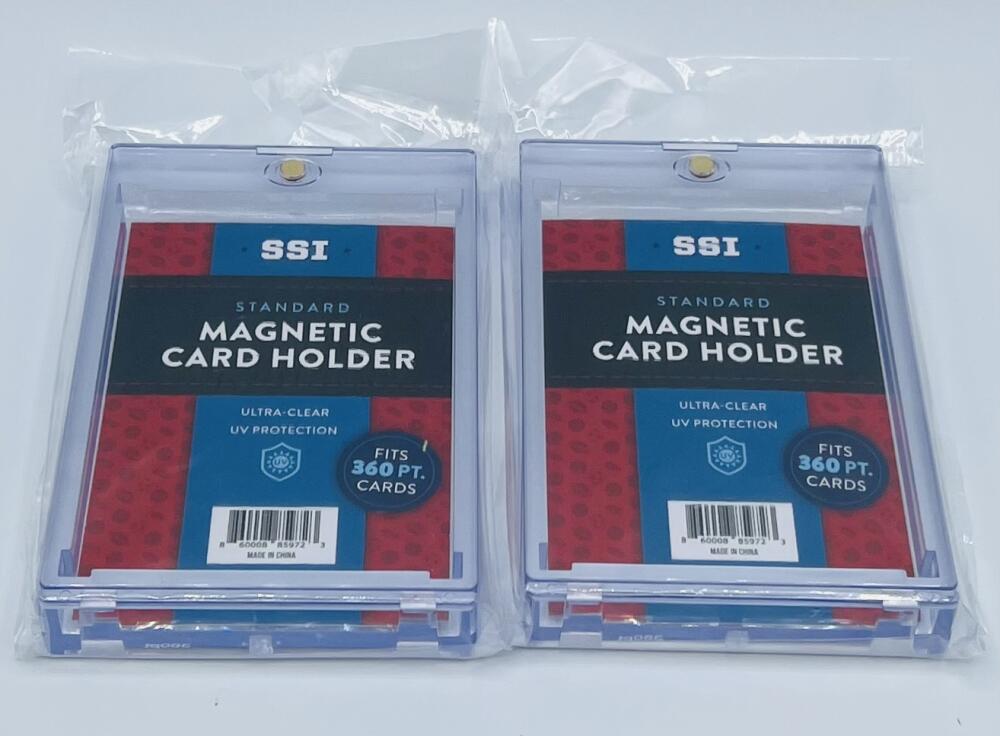 (2) Superior Sports Investments SSI Magnetic Thick Card Holder One Touch 360 PT Image 1