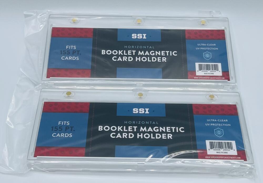 (2) Superior Sports Investments SSI Magnetic Horizontal Booklet Card Holder One Touch  Image 1