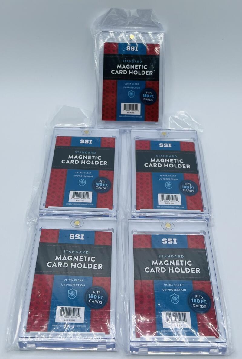 (5) Superior Sports Investments SSI Magnetic Thick Card Holder One Touch 180 PT Image 1