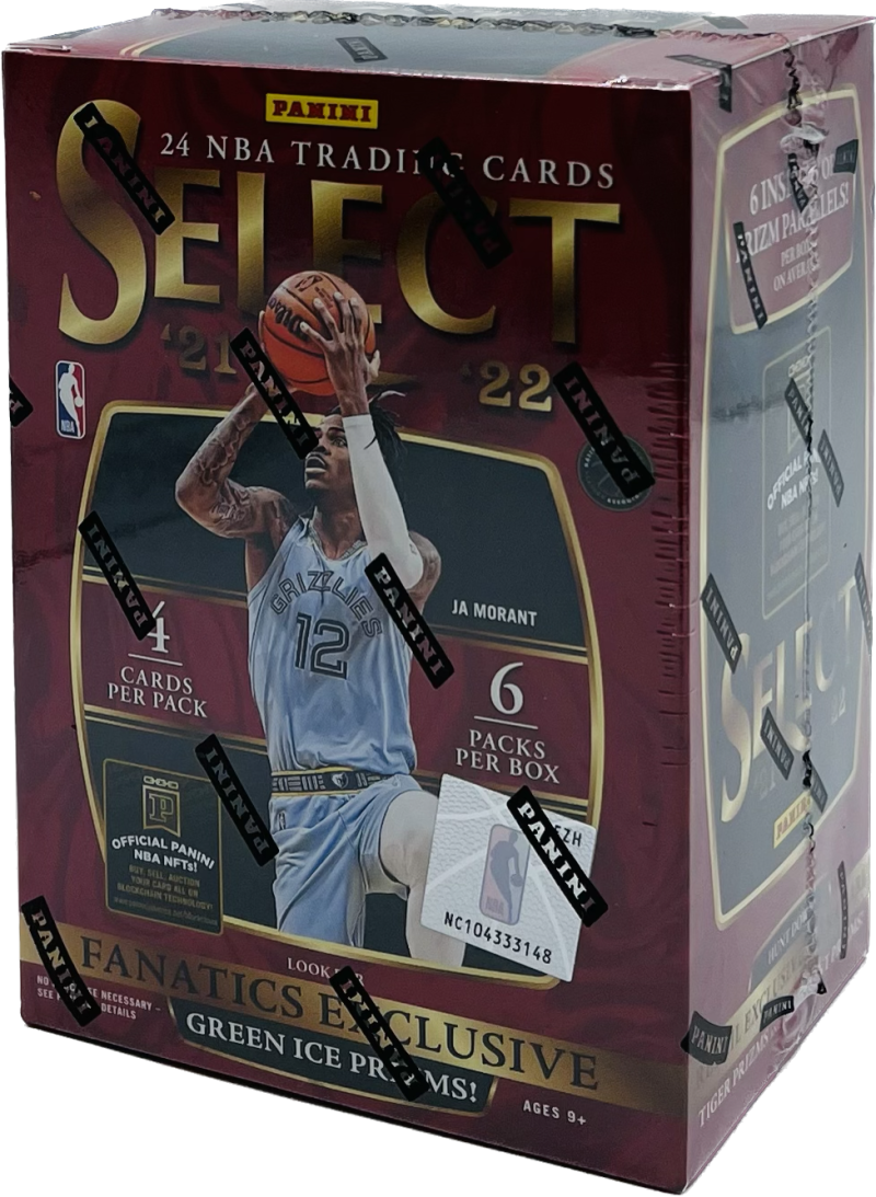 2021-22 Panini Select Basketball 6-Pack Blaster Box (Green Ice Prizms!) Fanatics Image 1