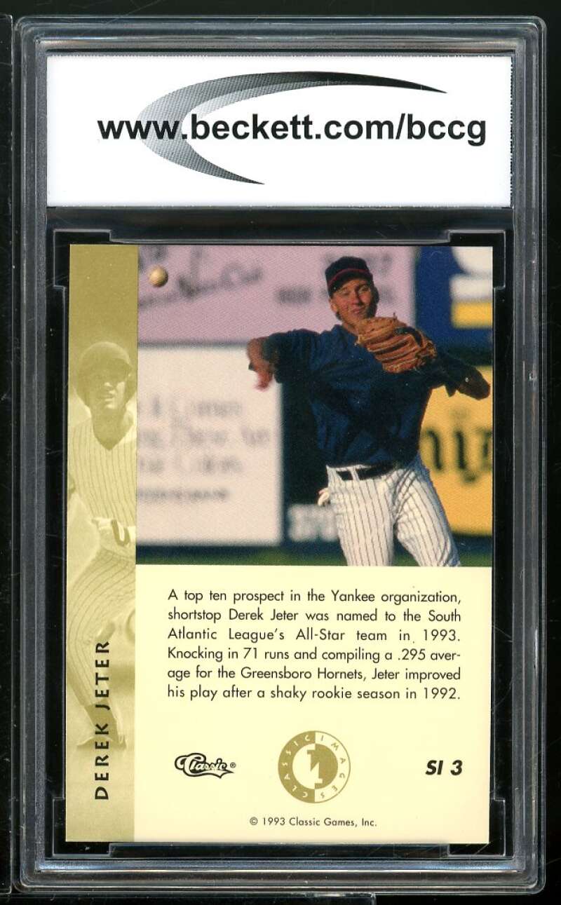 1993-94 Images Four Sport Sudden Impace #SI3 Derek Jeter Rookie BGS BCCG 9 NM+ Image 2