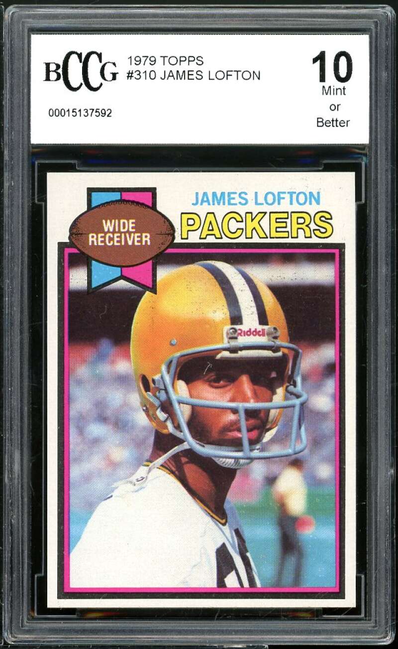 1979 Topps #310 James Lofton Rookie Card BGS BCCG 10 Mint+ Image 1