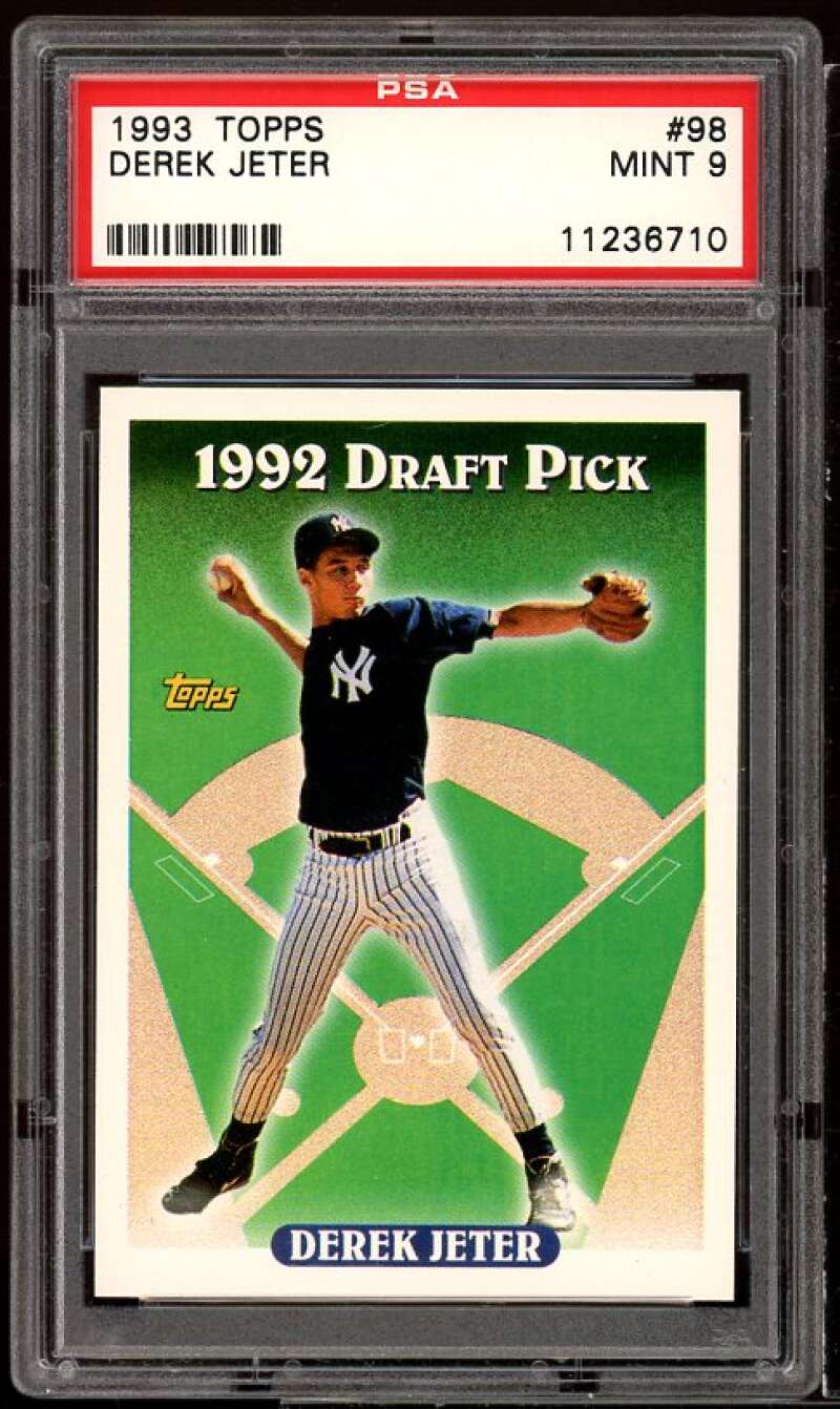 Derek Jeter Rookie Card 1993 Topps #98 PSA 9 Image 1