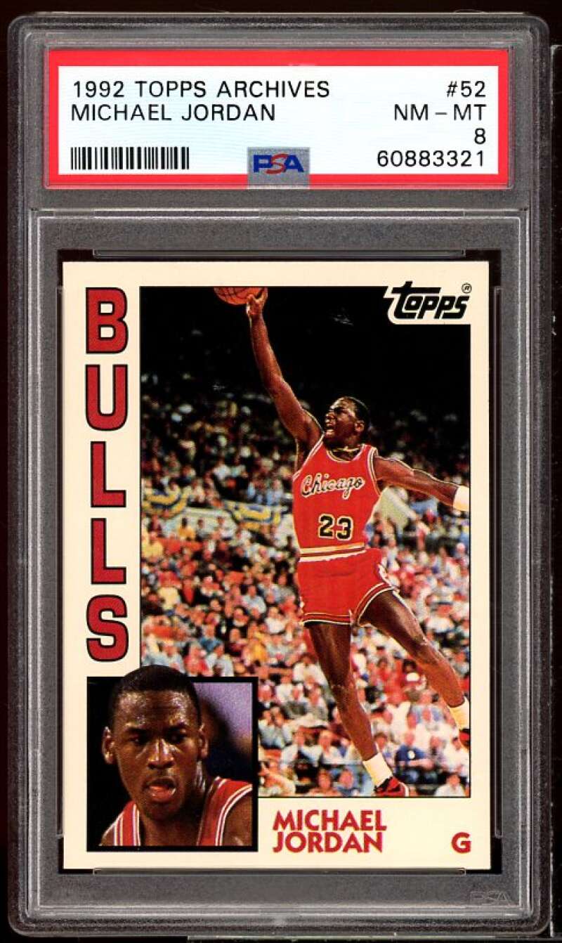 Michael Jordan Card 1992-93 Topps Archives #52 PSA 8 Image 1