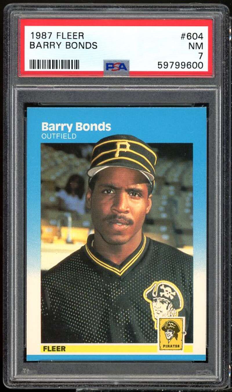 Barry Bonds Rookie Card 1987 Fleer #604 PSA 7 Image 1