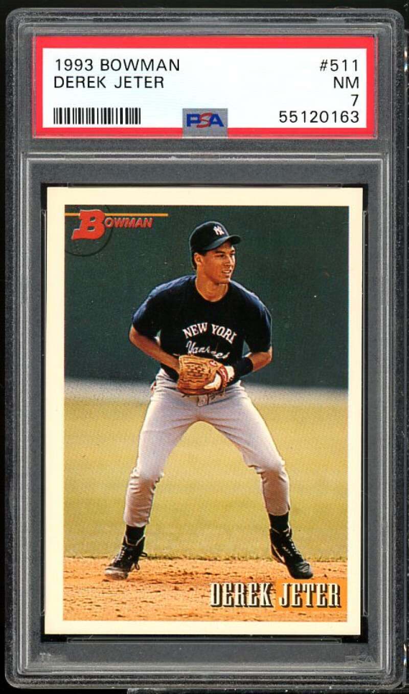 Derek Jeter Rookie Card 1993 Bowman #511 PSA 7 Image 1