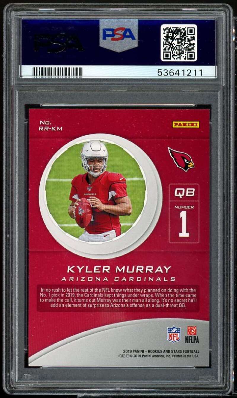 Kyler Murray Rookie Card 2019 Panini R&amp;S Rookie Rush #RR-KM PSA 9 Image 2