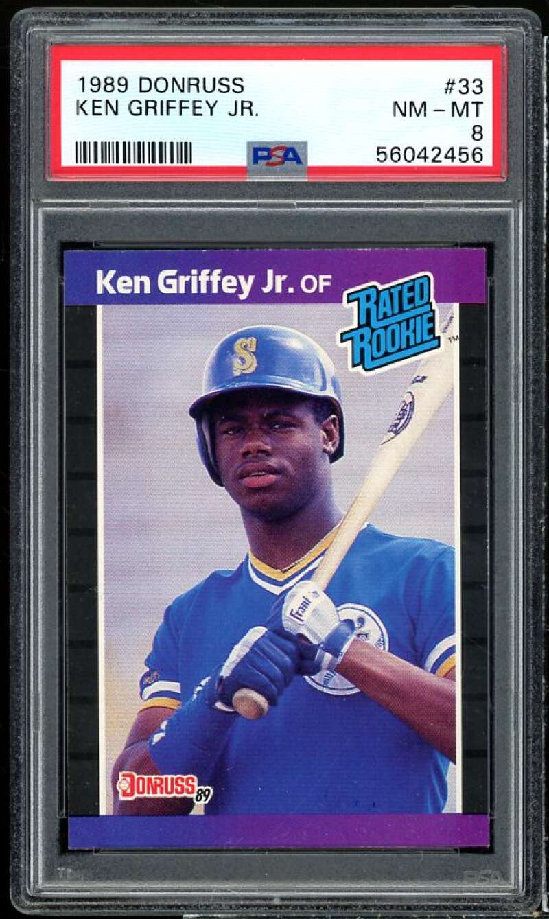 Ken Griffey Jr. Rookie Card 1989 Donruss #33 PSA 8 Image 1