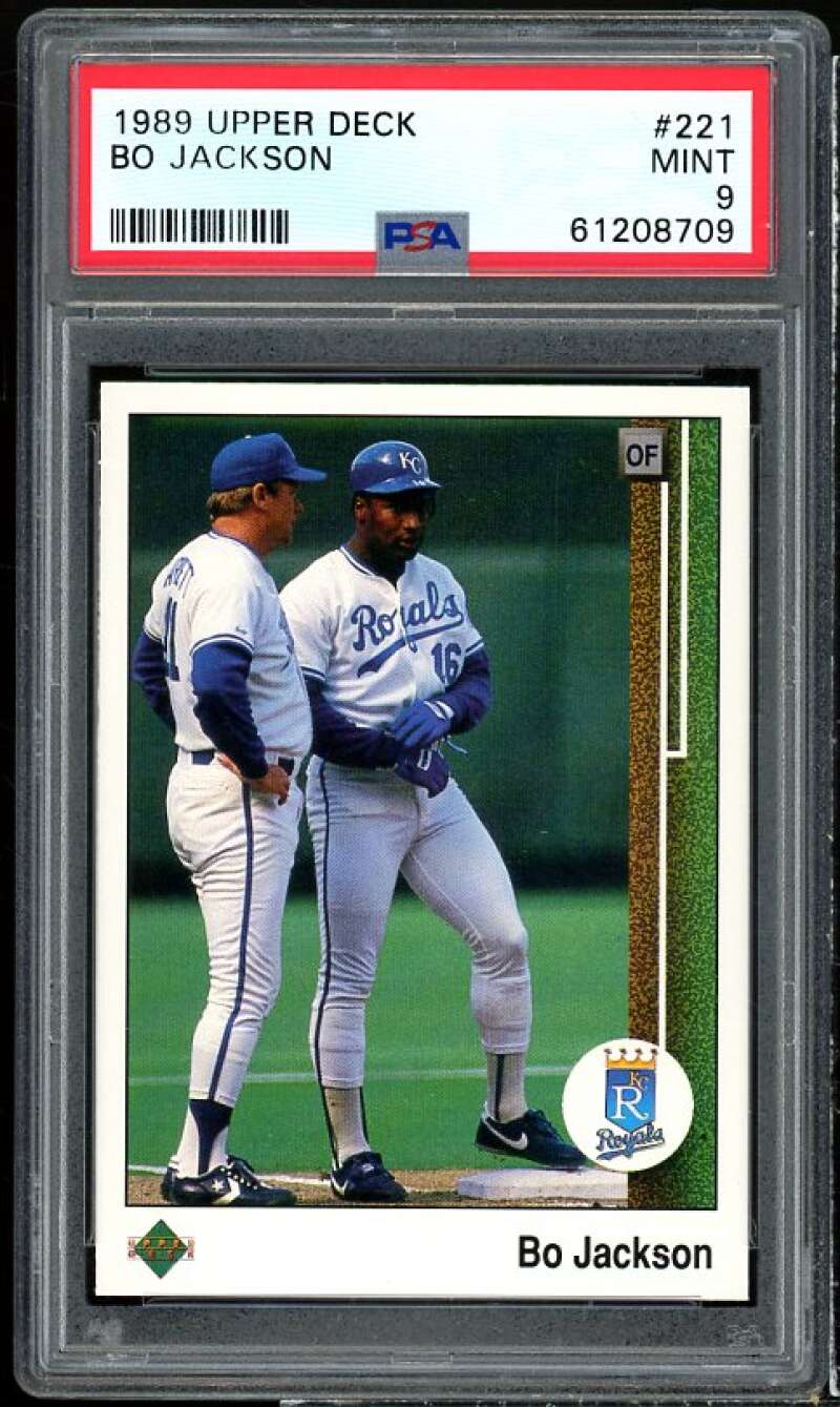 Bo Jackson Card 1989 Upper Deck #221 PSA 9 Image 1