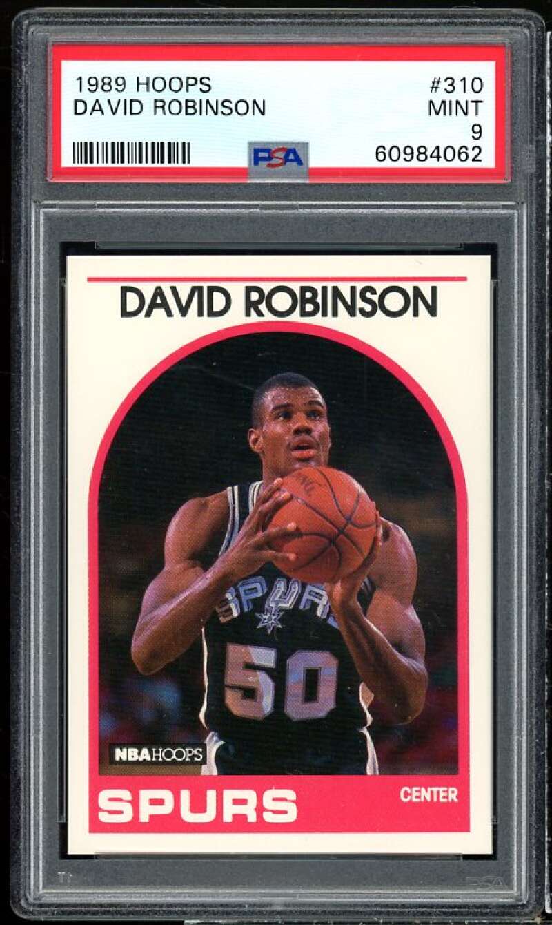 David Robinson Rookie Card 1989-90 Hoops #310 PSA 9 Image 1