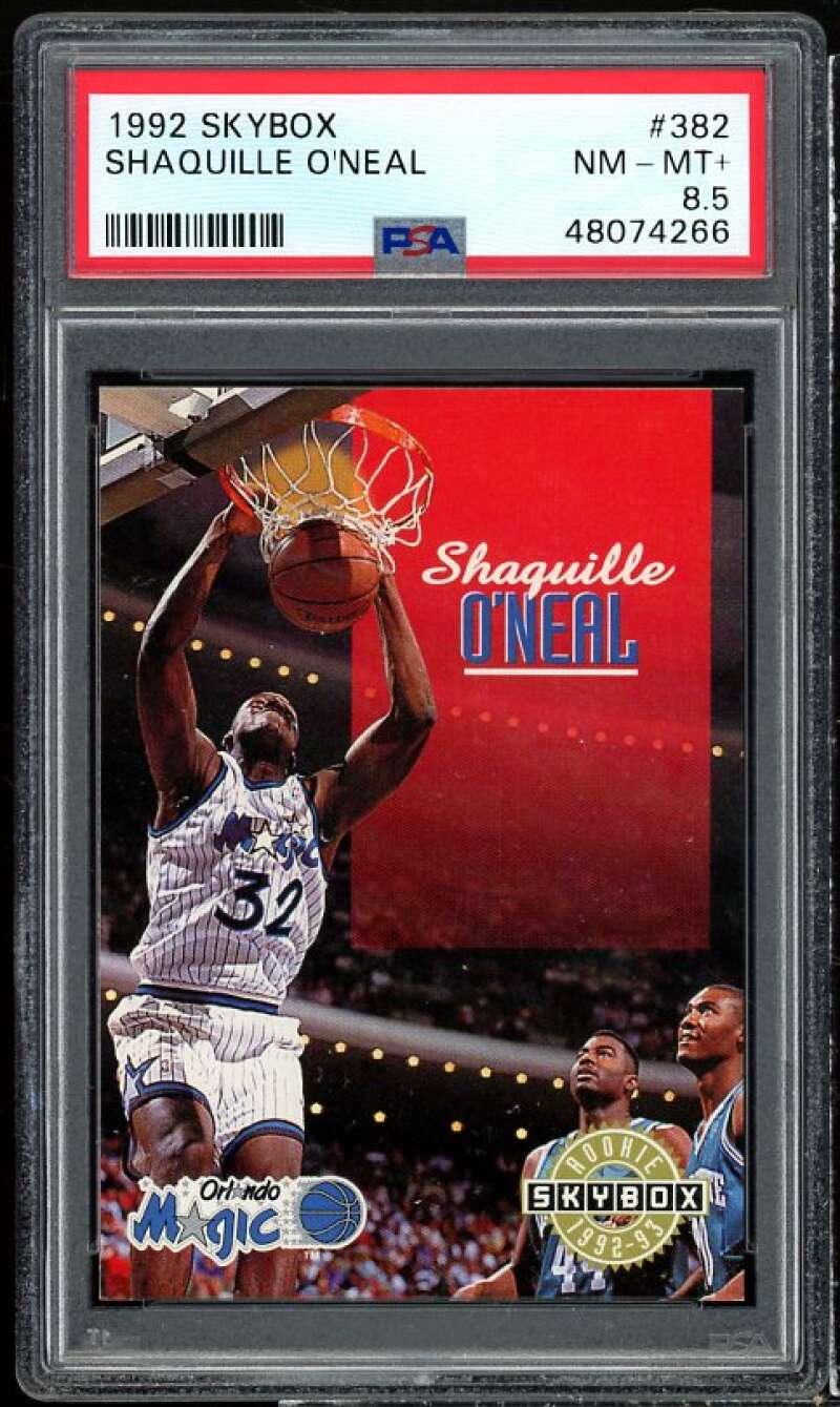 Shaquille O'Neal Rookie Card 1992-93 SkyBox #382 PSA 8.5 Image 1