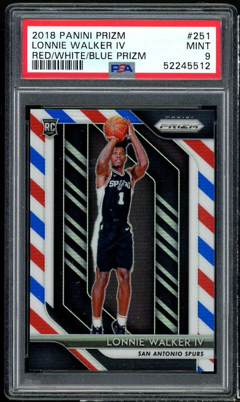 Lonnie Walker IV Rookie Card 2018-19 Panini Prizm #251 PSA 9 Image 1