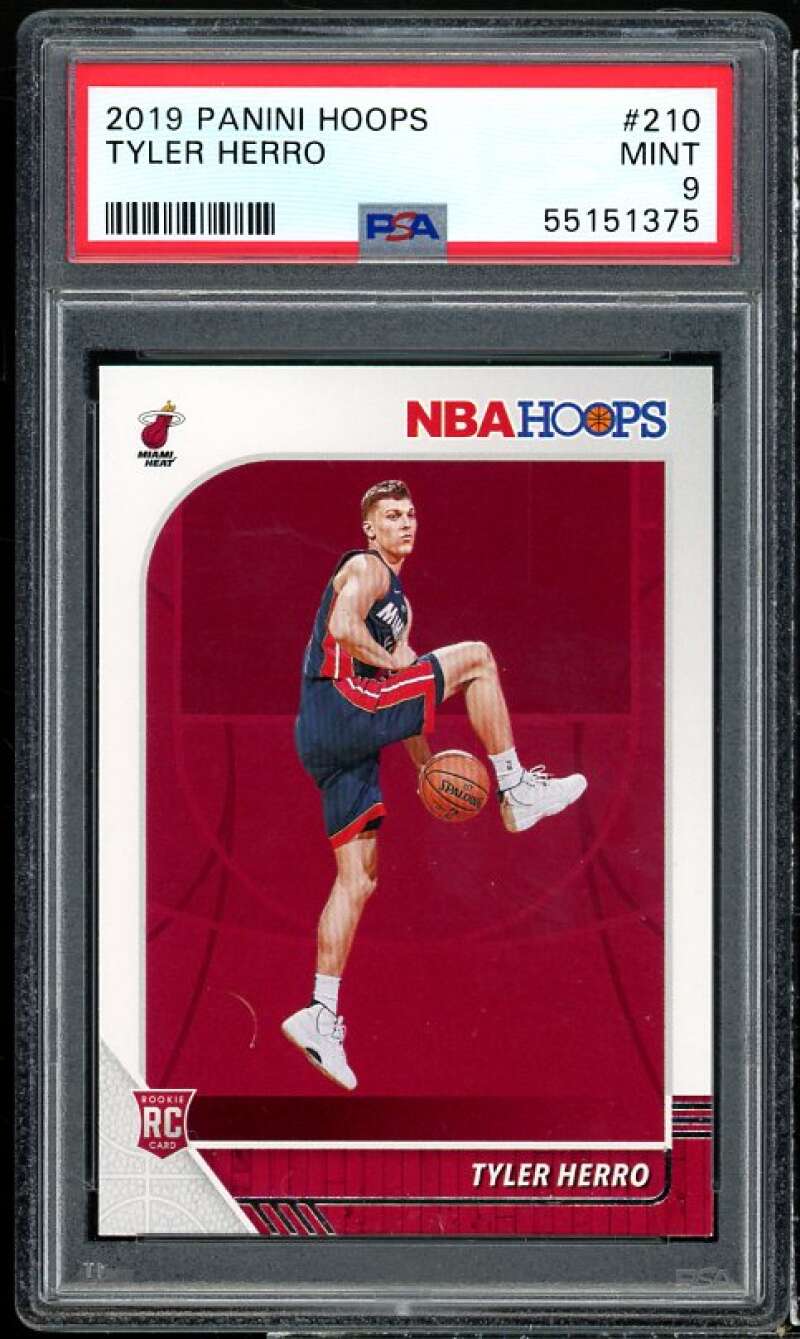 Tyler Herro Rookie Card 2019-20 Hoops #210 PSA 9 Image 1