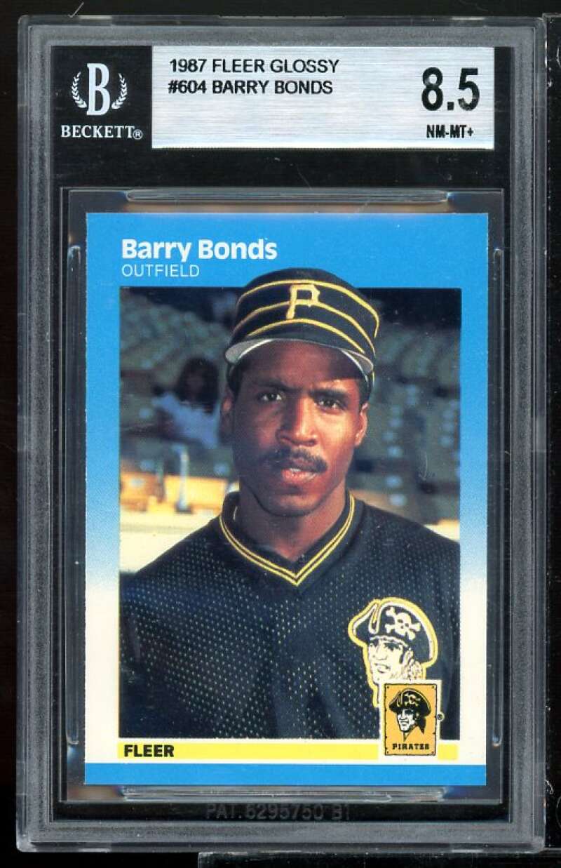 Barry Bonds Rookie Card 1987 Fleer Glossy #604 BGS 8.5 (9 8 9 9) Image 1