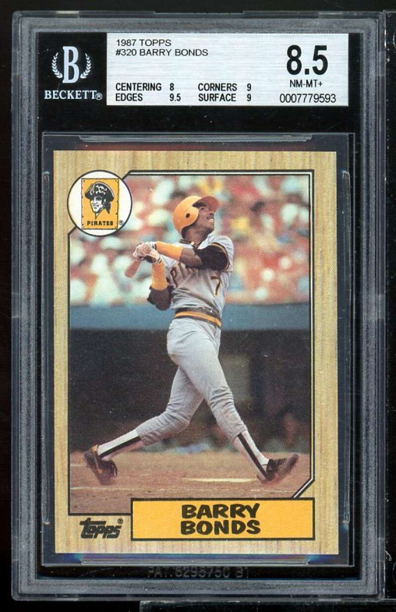 Barry Bonds Rookie Card 1987 Topps #320 BGS 8.5 (8 9 9.5 9) Image 1