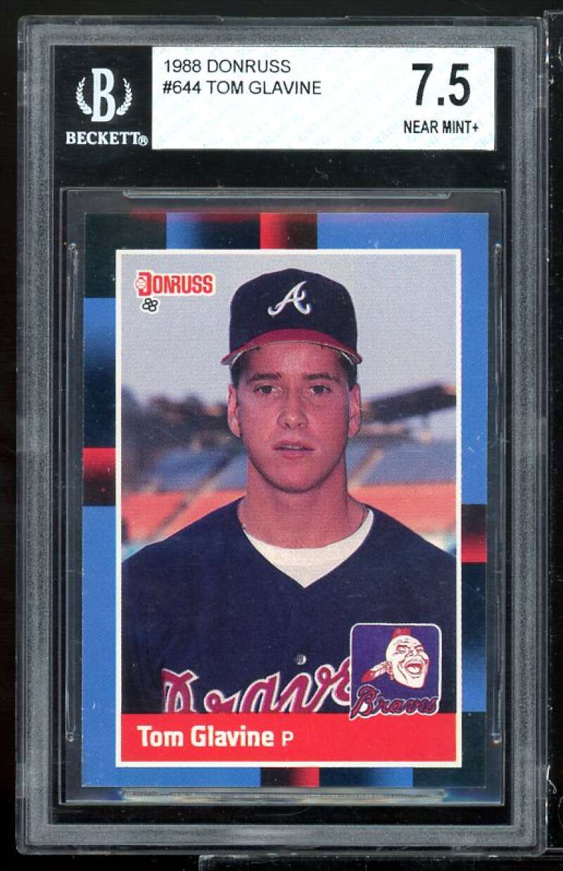 Tom Glavine Rookie Card 1988 Donruss #644 BGS 7.5 (7 7.5 9 7.5) Image 1