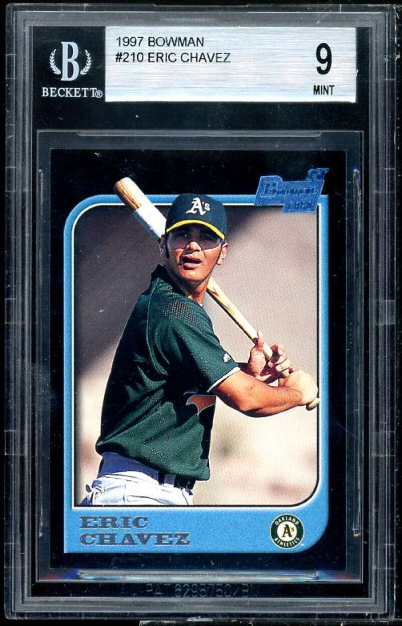 Eric Chavez Rookie Card 1997 Bowman #210 BGS 9 (9 8.5 9 9.5) Image 1