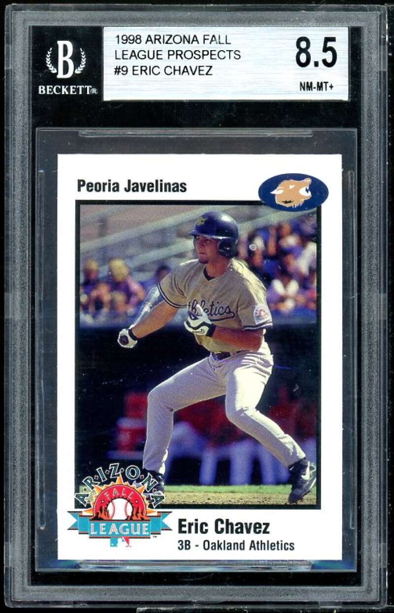 Eric Chavez Rookie 1998 Arizona Fall League Prospects #9 BGS 8.5 (9 8.5 8 9) Image 1