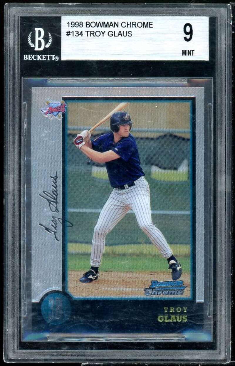 Troy Glaus Rookie Card 1998 Bowman Chrome #134 BGS 9 (9.5 9 9 9) Image 1