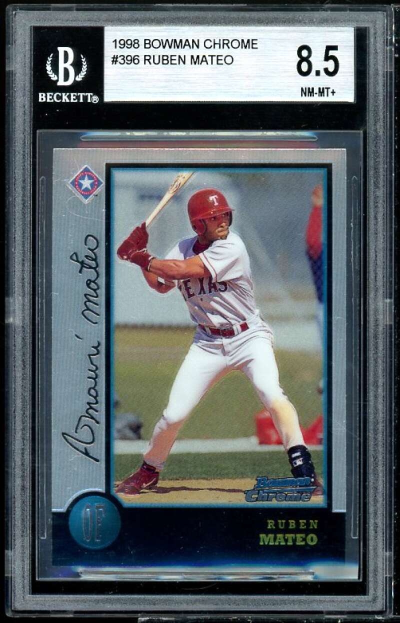 Ruben Mateo Rookie Card 1998 Bowman Chrome #396 BGS 8.5 (9.5 8 8.5 9) Image 1