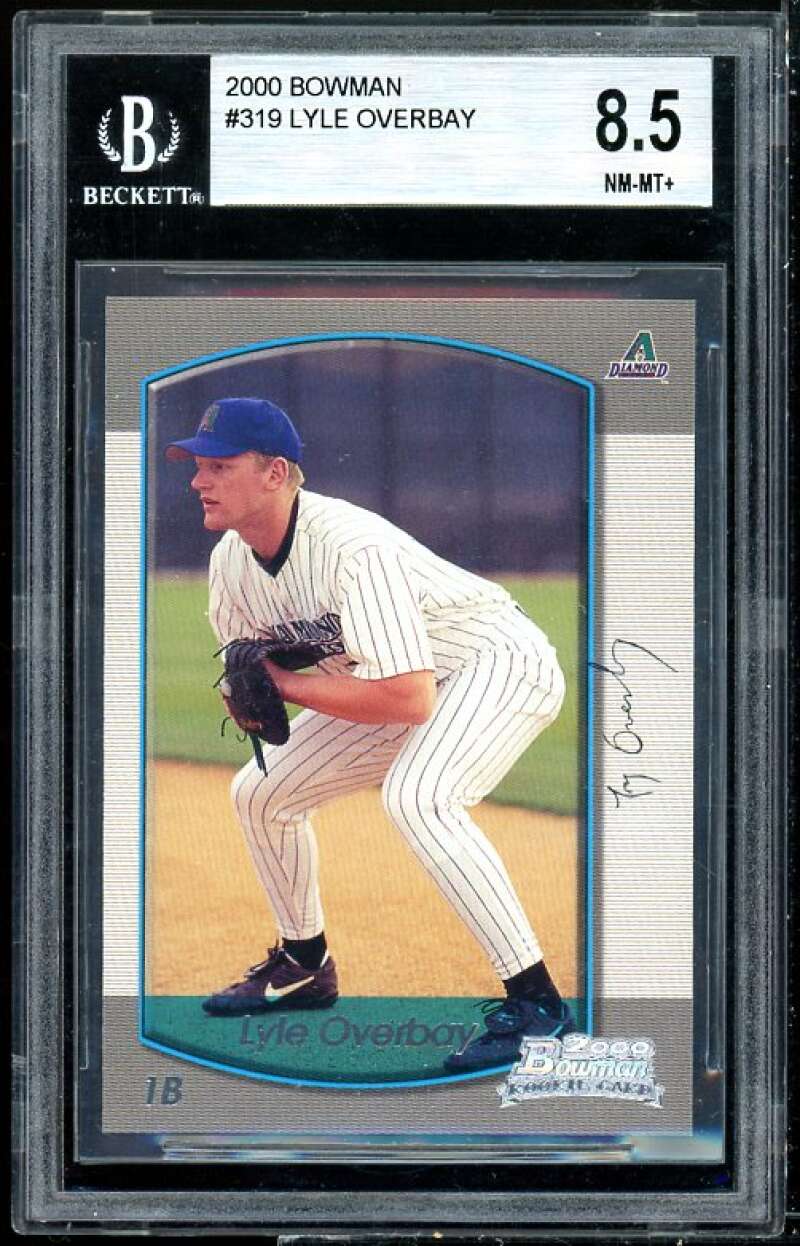 Lyle Overbay Rookie Card 2000 Bowman #319 BGS 8.5 (9 8.5 8 8.5) Image 1