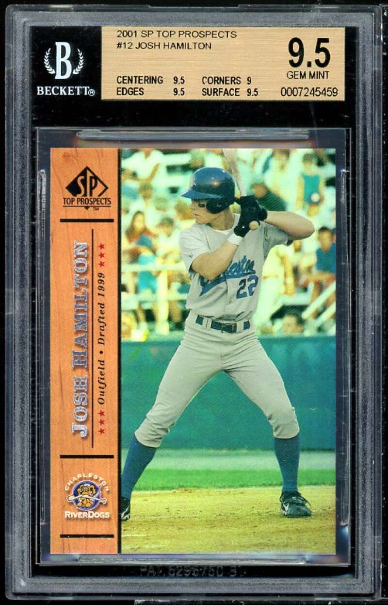 Josh Hamilton 2001 SP Top Prospects #12 Josh Hamilton BGS 9.5 (9.5 9 9.5 9.5) Image 1