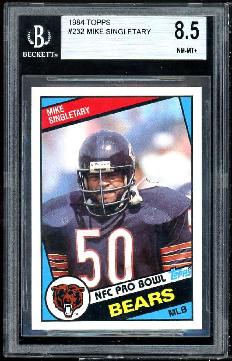 Mike Singletary Card 1984 Topps #232 BGS 8.5 (9.5 8.5 8.5 8.5) Image 1