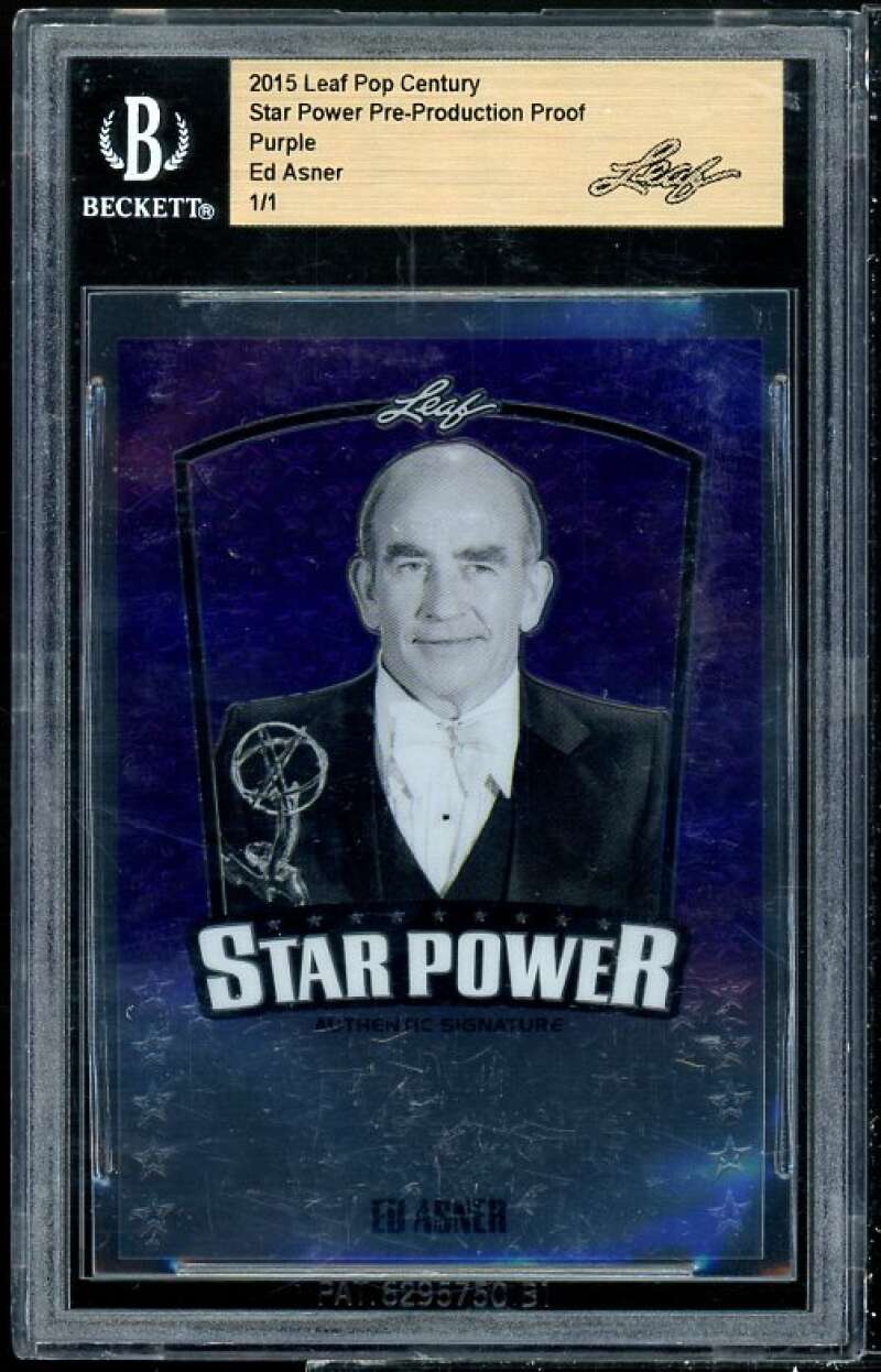 Ed Asner Card 2015 Leaf Pop Century Star Power Proof (1 of 1) #nno BGS Image 1