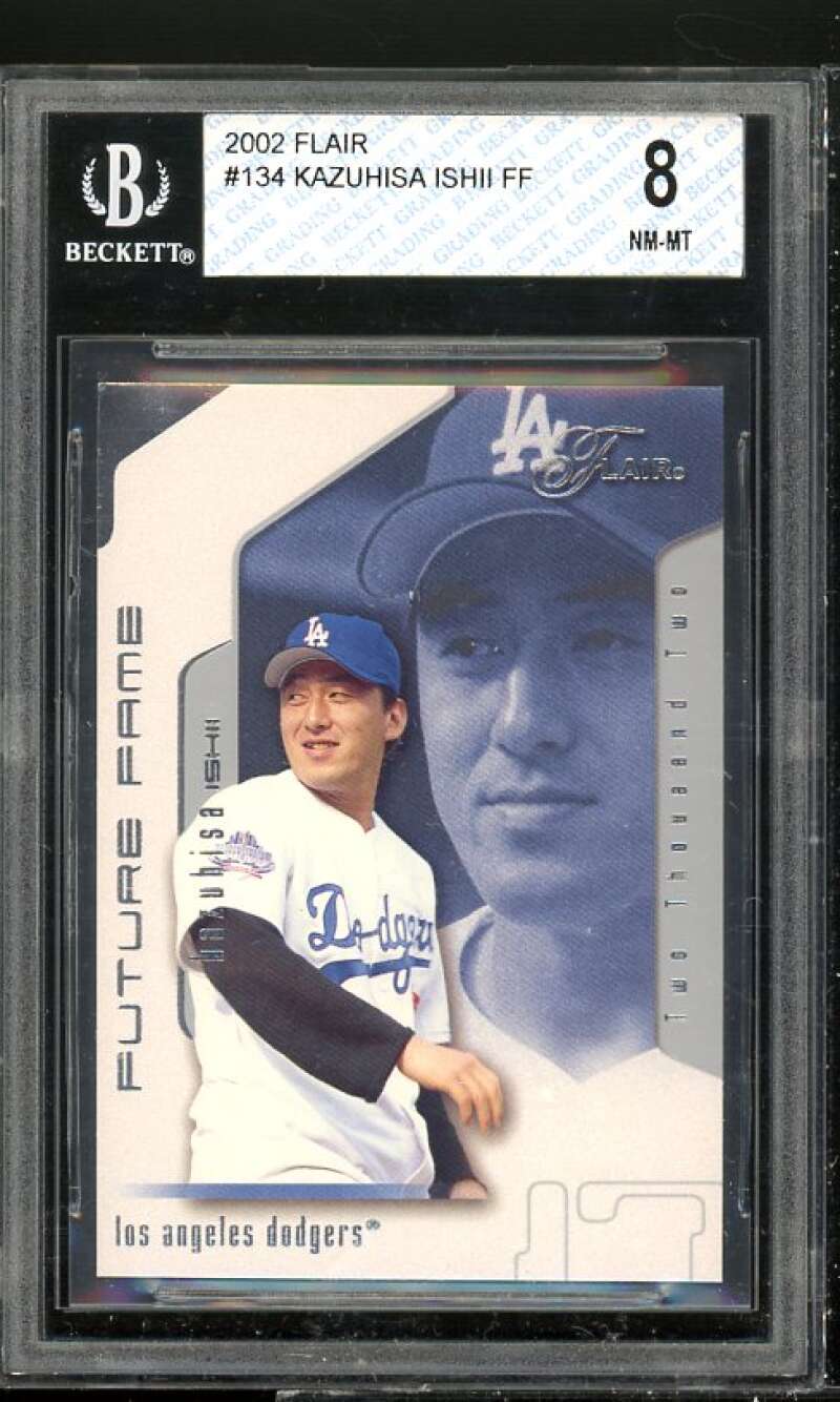 Kazuhisa Ishii Rookie Card 2002 Flair #134 BGS 8 (9.5 7.5 8 9) Image 1