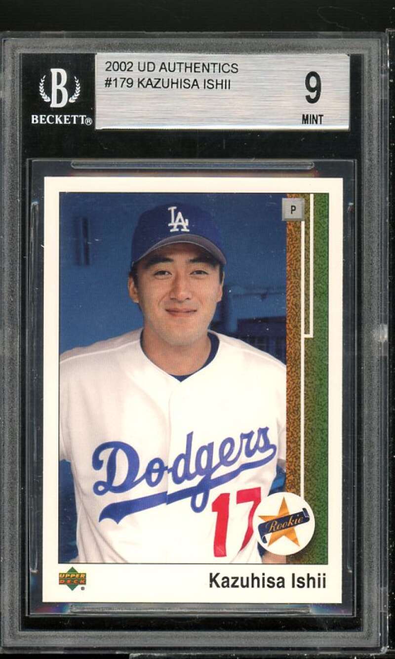 Kazuhisa Ishii Rookie Card 2002 UD Authentics #179 BGS 9 (9.5 9 9 9) Image 1