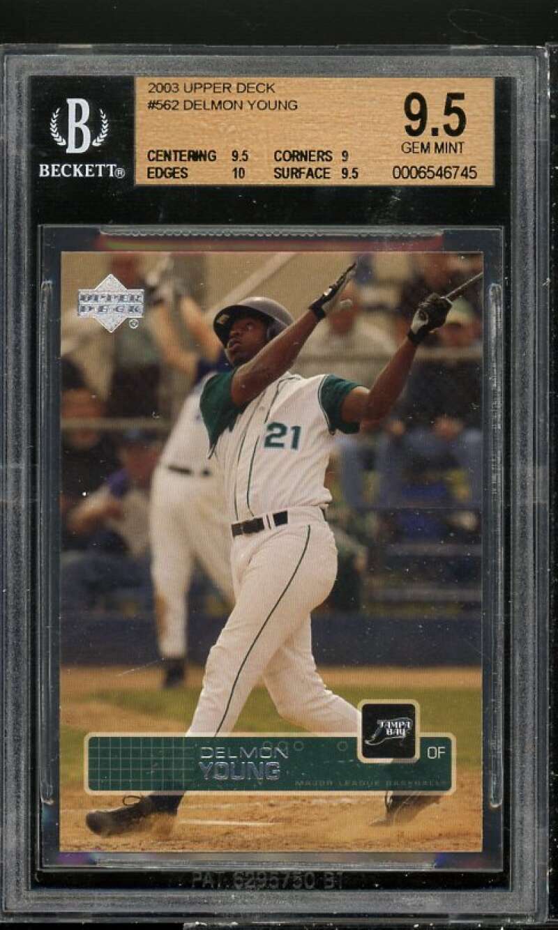 Delmon Young Rookie Card 2003 Upper Deck #562 BGS 9.5 (9.5 9 10 9.5) Image 1