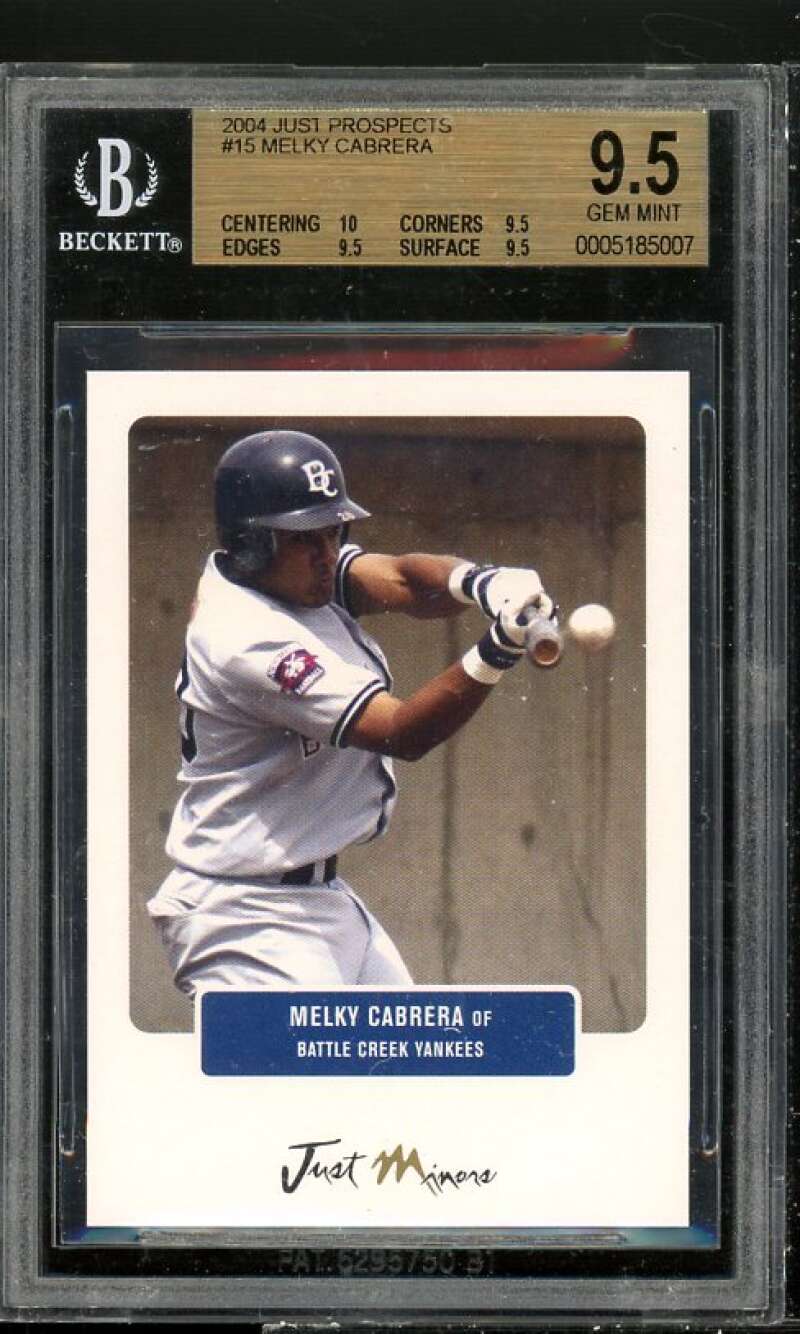 Melky Cabrera Rookie Card 2004 Just Prospects #15 BGS 9.5 (10 9.5 9.5 9.5) Image 1