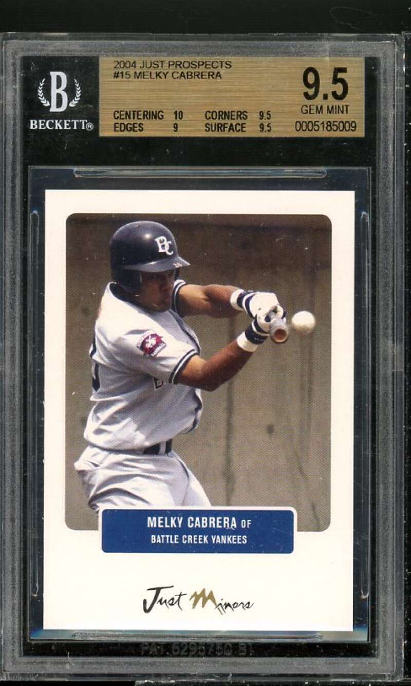 Melky Cabrera Rookie Card 2004 Just Prospects #15 BGS 9.5 (10 9.5 9 9.5) Image 1