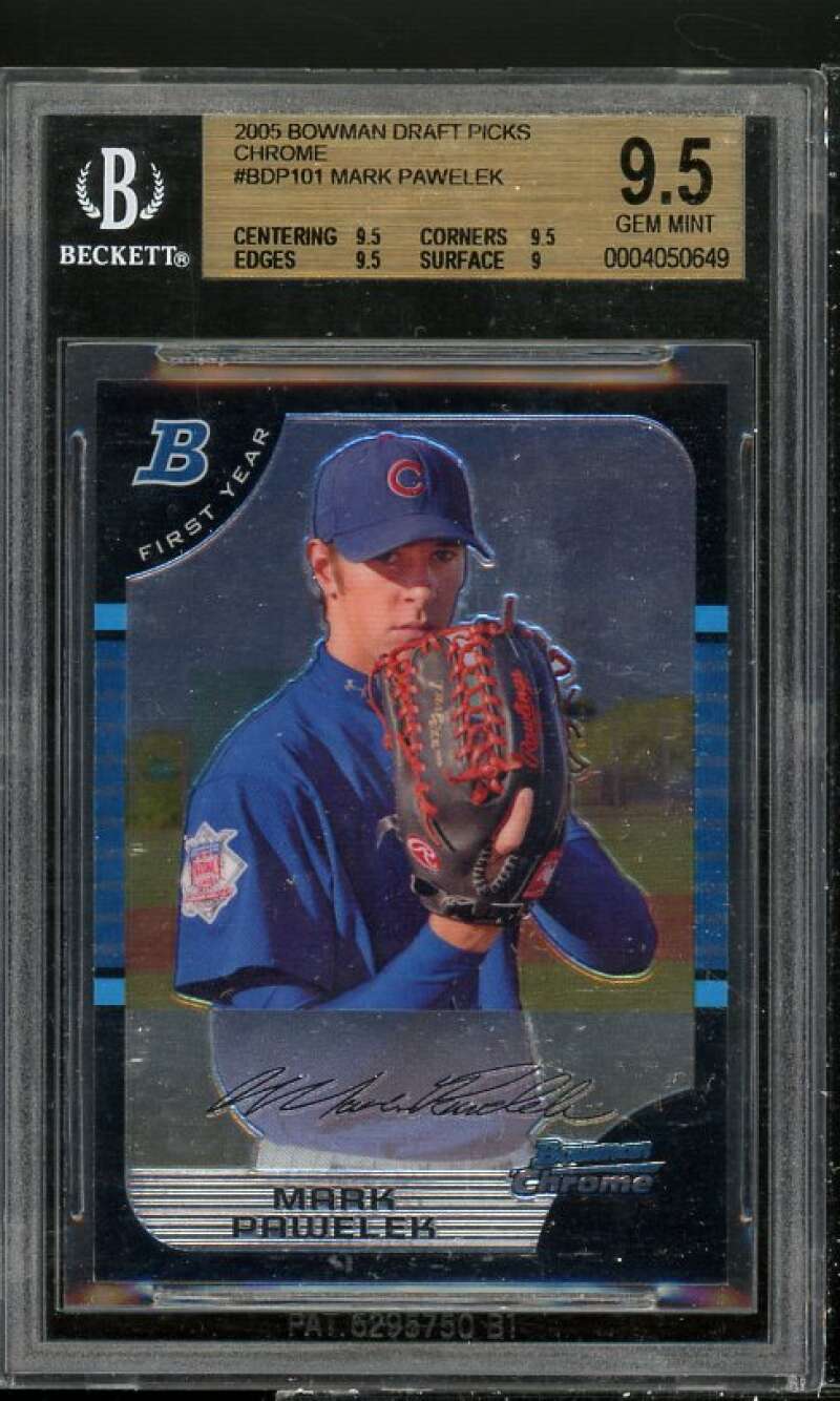 Mark Pawel Rookie Card 2005 Bowman Draft Picks Chrome #101 BGS 9.5 Image 1