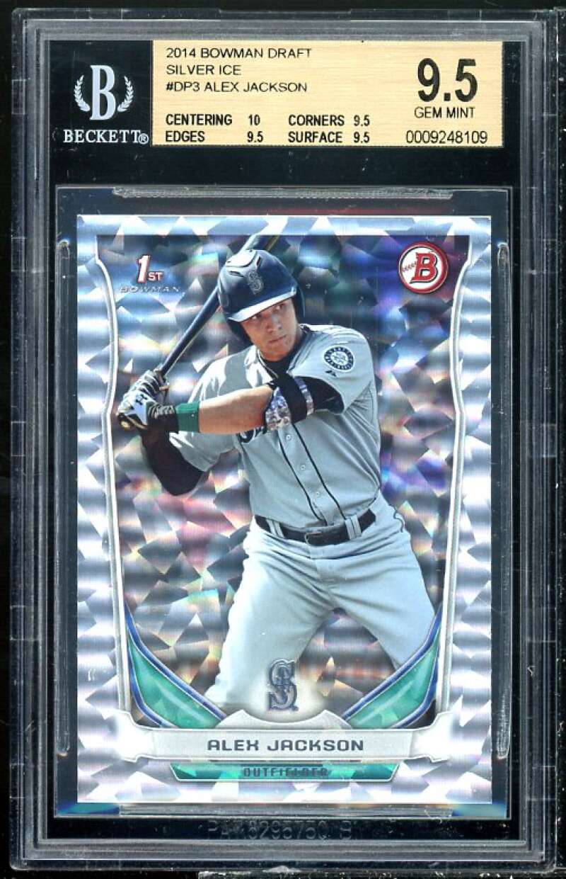 Alex Jackson Rookie 2014 Bowman Draft Silver Ice #DP3 BGS 9.5 (10 9.5 9.5 9.5) Image 1