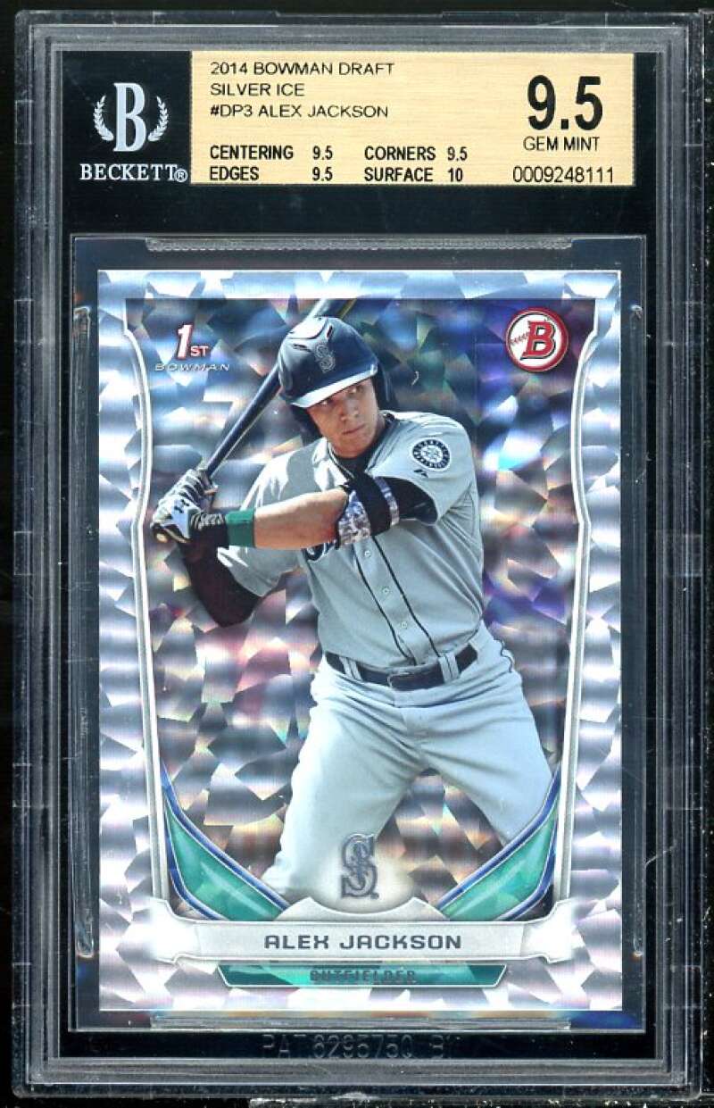 Alex Jackson Rookie 2014 Bowman Draft Silver Ice #DP3 BGS 9.5 (9.5 9.5 9.5 10) Image 1