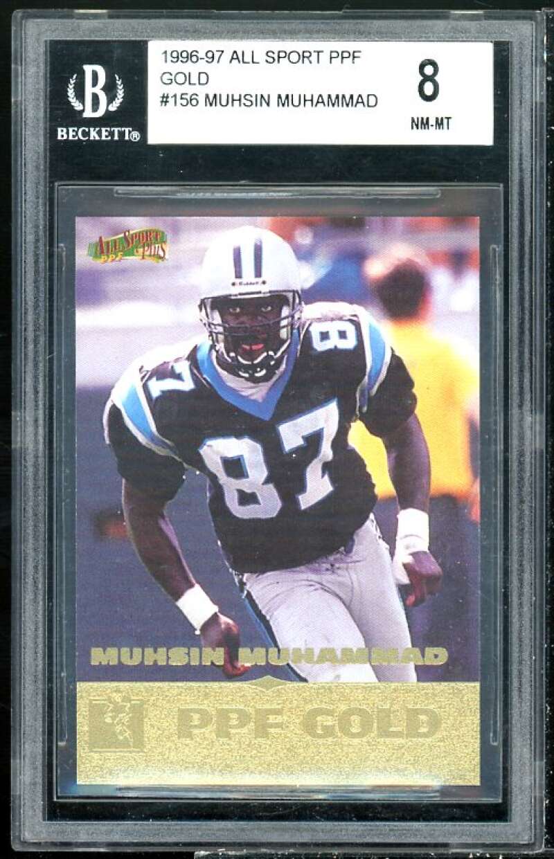 Muhsin Muhammad Rookie 1996-97 All Sport PPF Gold #156 BGS 8 (9.5 7.5 8.5 9) Image 1