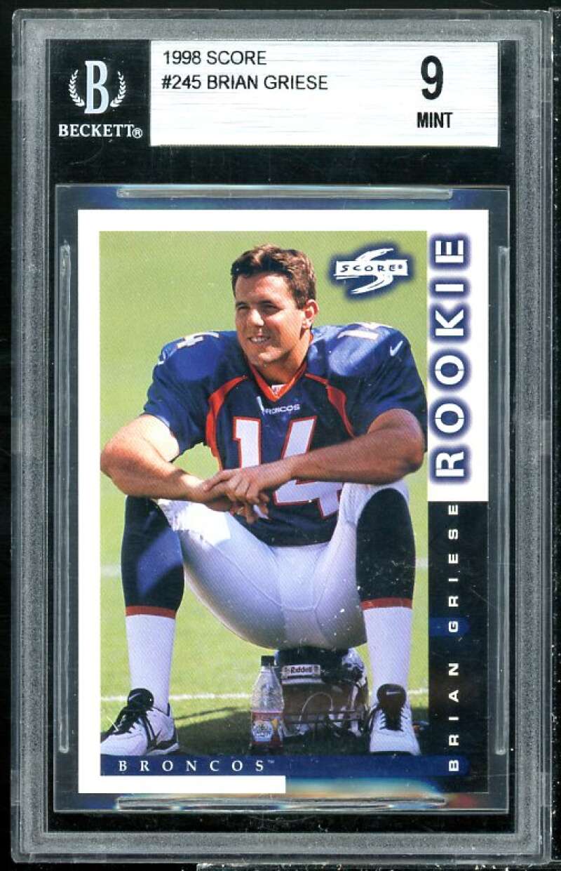 Brian Griese Rookie Card 1998 Score #245 BGS 9 (9 9 8.5 9.5) Image 1