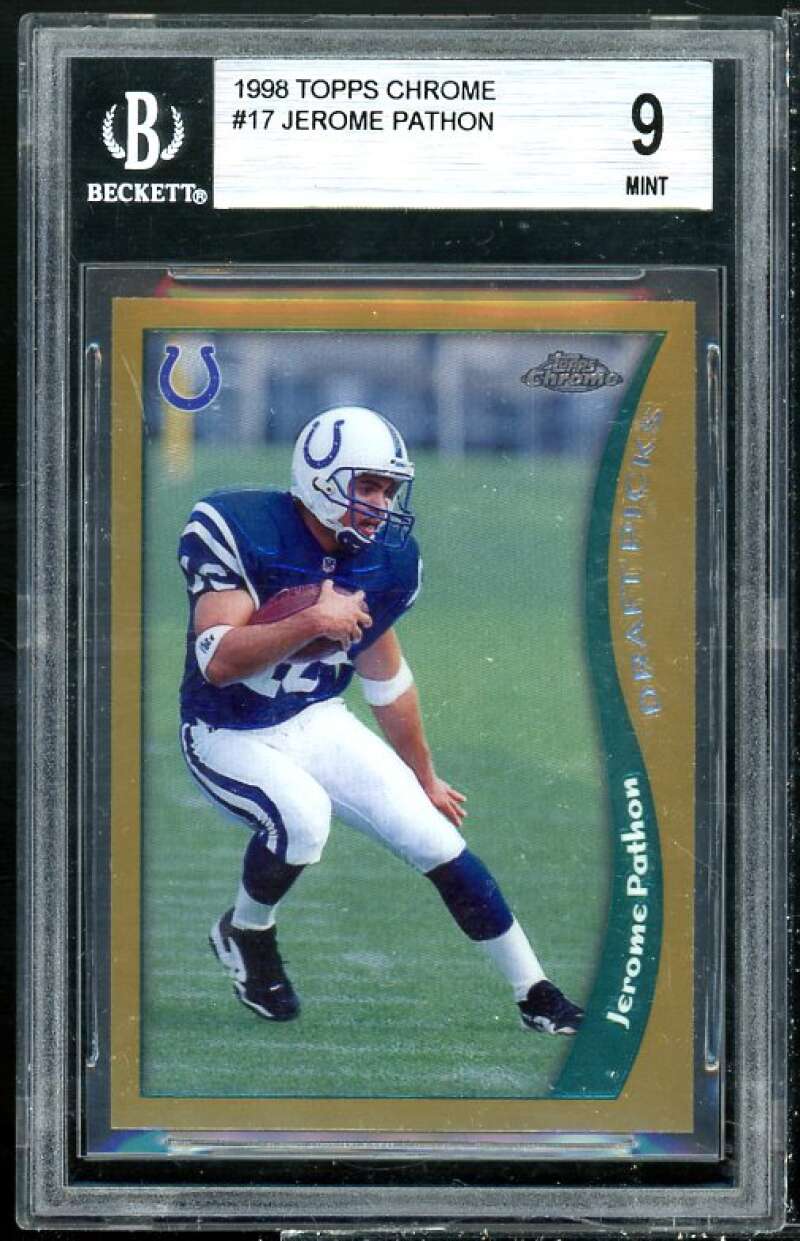 Jerome Pathon Rookie Card 1998 Topps Chrome #17 BGS 9 (9.5 9 9 8.5) Image 1