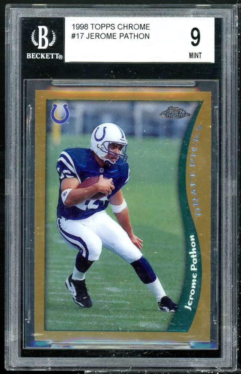 Jerome Pathon Rookie Card 1998 Topps Chrome #17 BGS 9 (8.5 9 9 9) Image 1